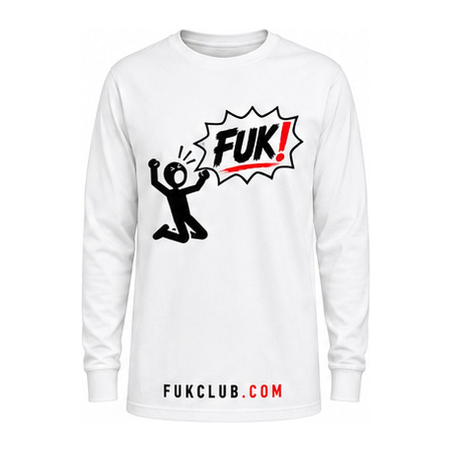 FUK! White Long-Sleeve Tee