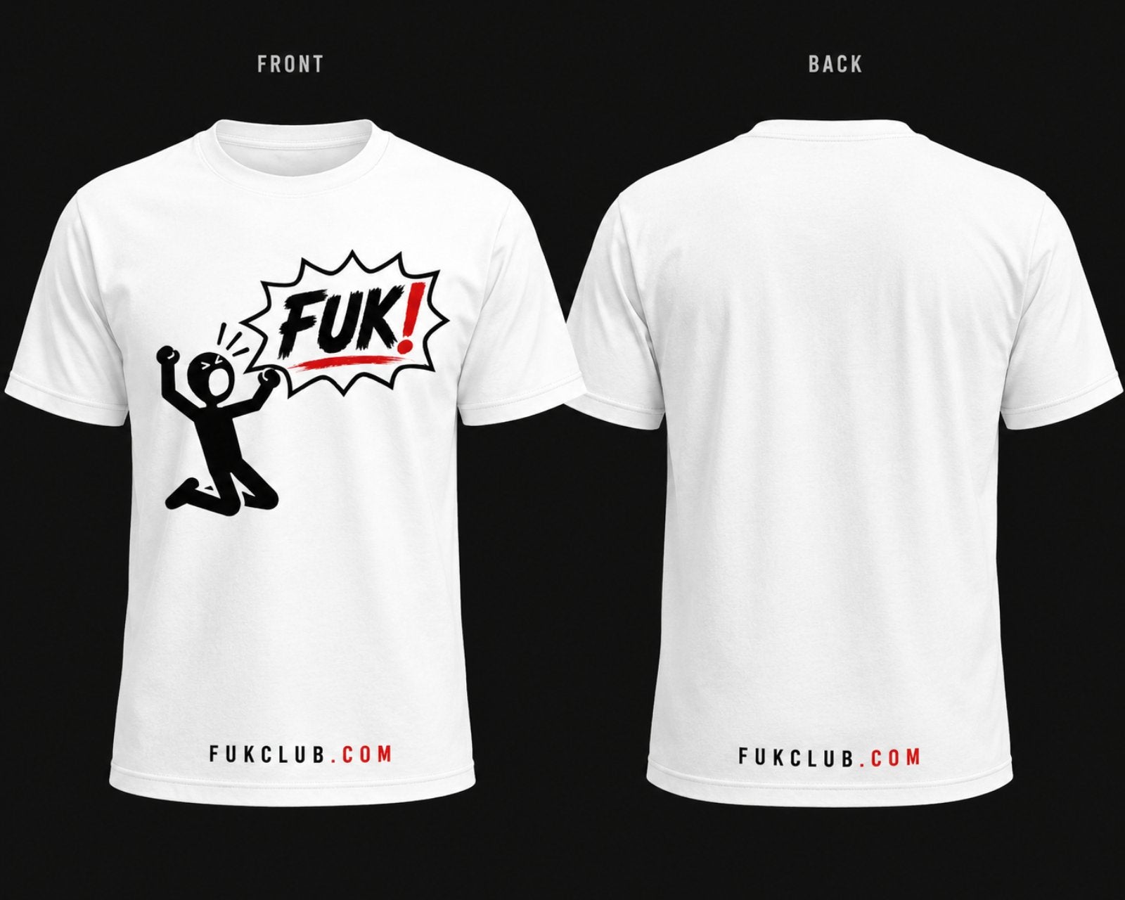 FUK Club white T-shirt design reference